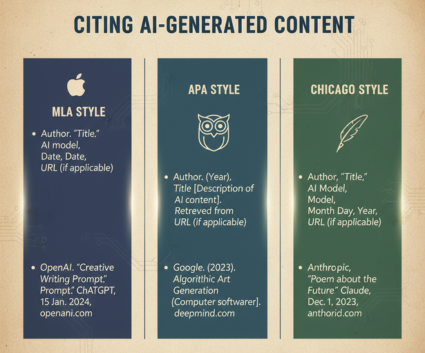 citing ai-generated content apple owl feather